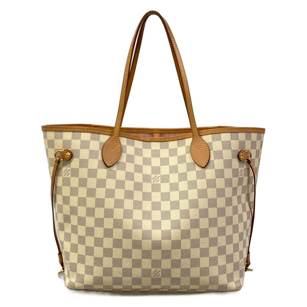Louis Vuitton Neverfull MM Damier Tote Bag N41605 Azur Rose Ballerine
